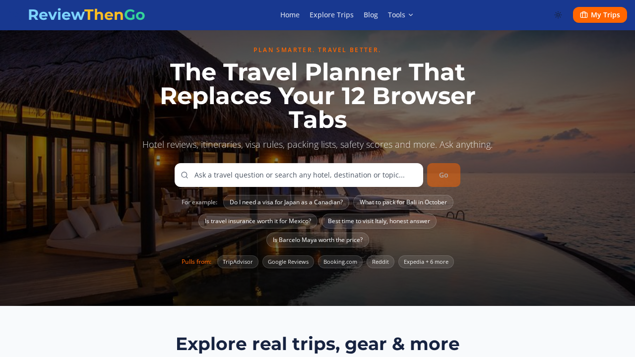 ReviewThenGo.com website preview
